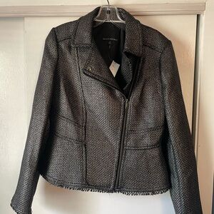 Banana Republic Women's Black and Silver Blazer